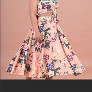 Rue 107 Floral Midi Skirt